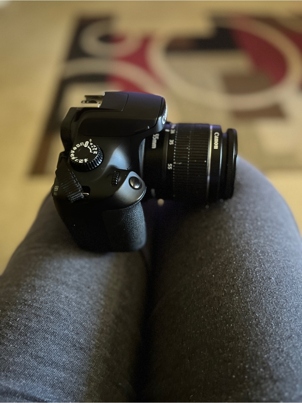 Canon Black DSLR with 18-55mm Zoom Lens